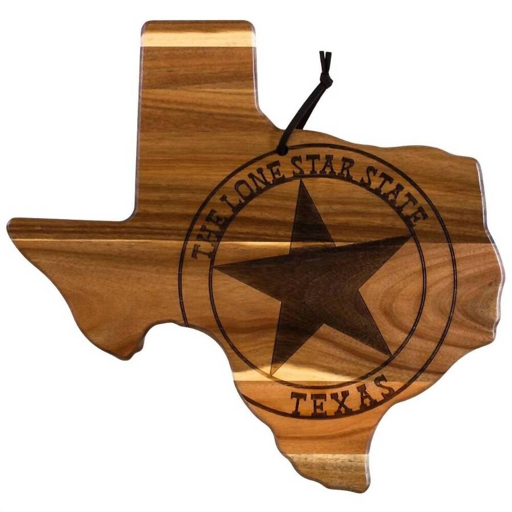 NEW TOTALLY BAMBOO origins series texas serving board in brown